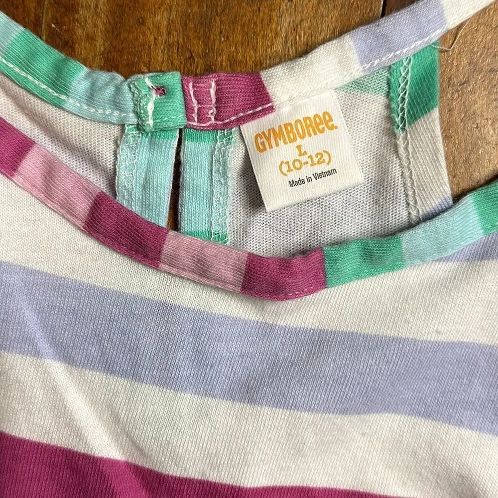 Gymboree Girls size 10 to 12 Large striped Maxi dress summer beach vacation